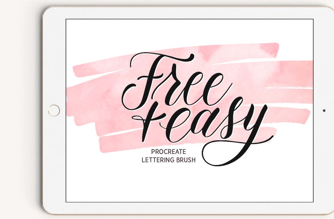 Free + Easy Lettering Procreate Brush iPad Pro Digital Calligraphy - Etsy
