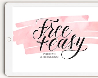 Free + Easy Lettering Procreate Brush iPad Pro Digital Calligraphy