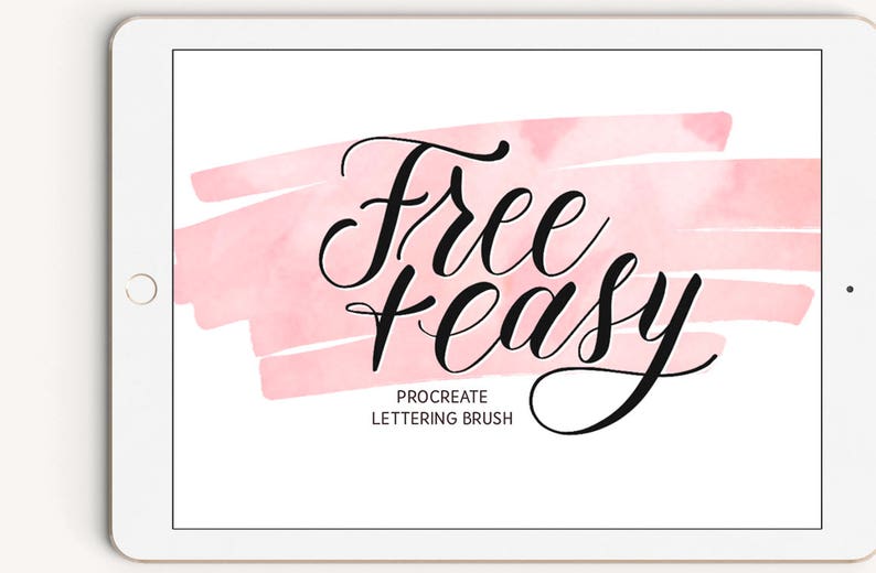Free  Easy Lettering Procreate Brush iPad Pro Digital image 1