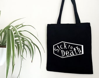 Bolsa de ataúd gótica con un toque de enfermedad mortal // Bolsa emo alternativa // Halloween