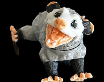 Opossum articulated 3D printed figure figurine