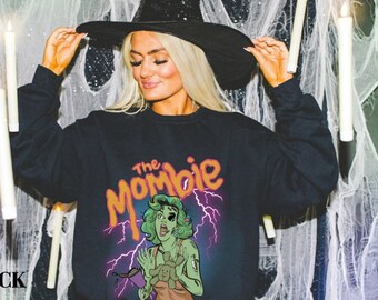 Zombiemamma Halloween-tröja med rund hals