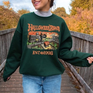 Halloweentown Est 1998 Sweatshirt, unisex Halloween-Sweatshirt mit Rundhalsausschnitt