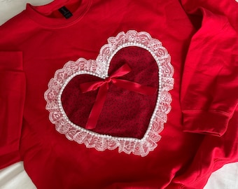 Lacey Valentine Heart Sweatshirt
