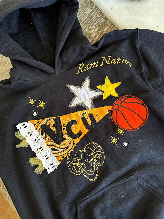 Custom Sports Team Sweatshirt, Patchwork Sweatshirt, Personalized College Hoodie, High School sweatshirt, Embroidered School Sweatshirt