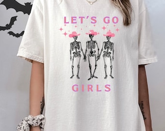 Halloween Skeleton Cowgirls, Western Halloween Shirt
