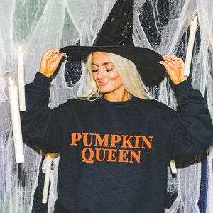 Kürbis Queen Sweatshirt mit Rundhalsausschnitt