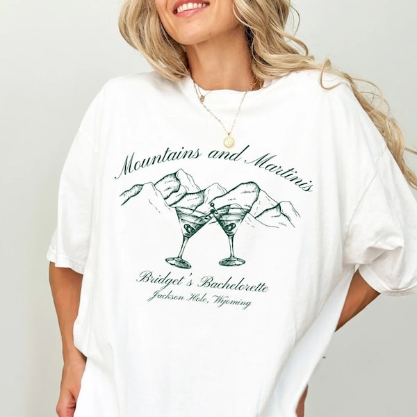 Custom Event Mountains and Martinis Shirts, Bachelorette Trip Shirts