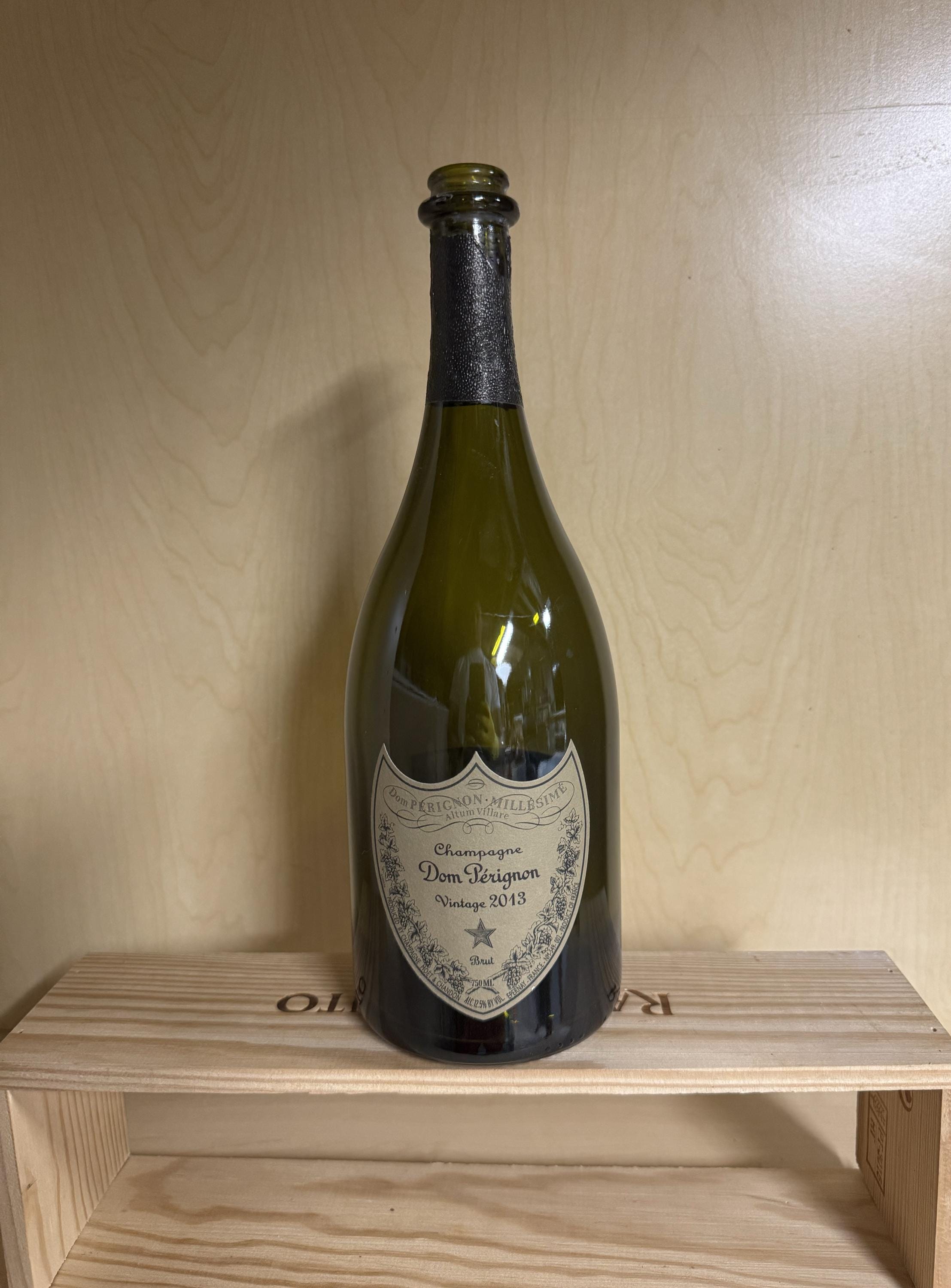 Empty Dom Perignon Vintage 空ボトル ルミナス ロゴ Moët & Chandon Brut Champagne Cuvée Dom Pérignon Luminous