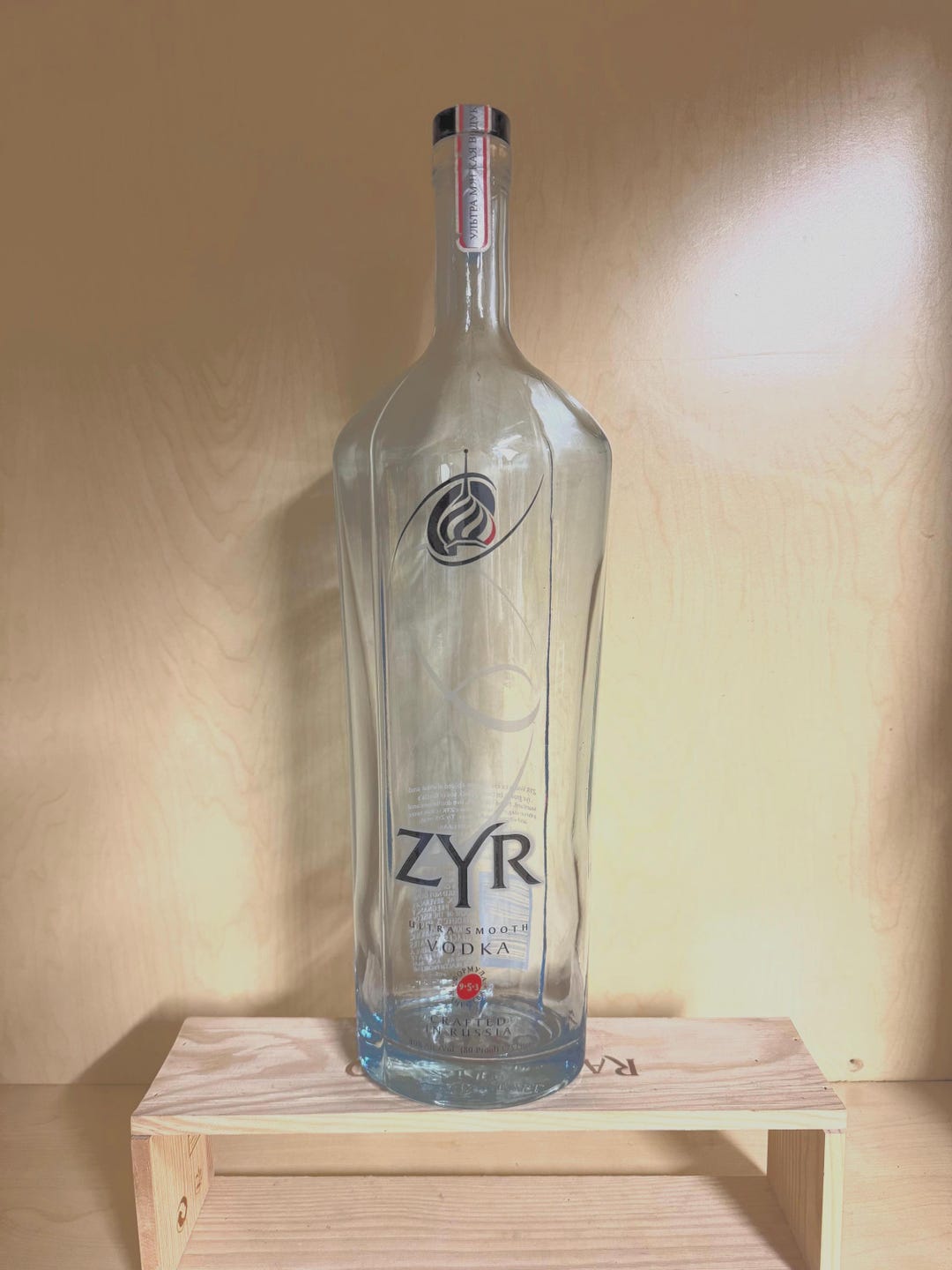 Empty Zyr Vodka Bottle 1.75L With Cork: Bar Cart Decor, Upcycling - Etsy