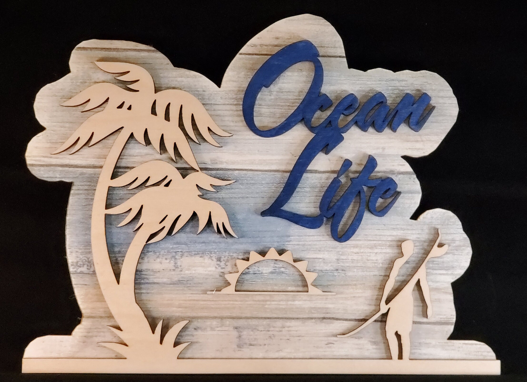 Beautiful Ocean Life Decorative sign.Custom made Etsy