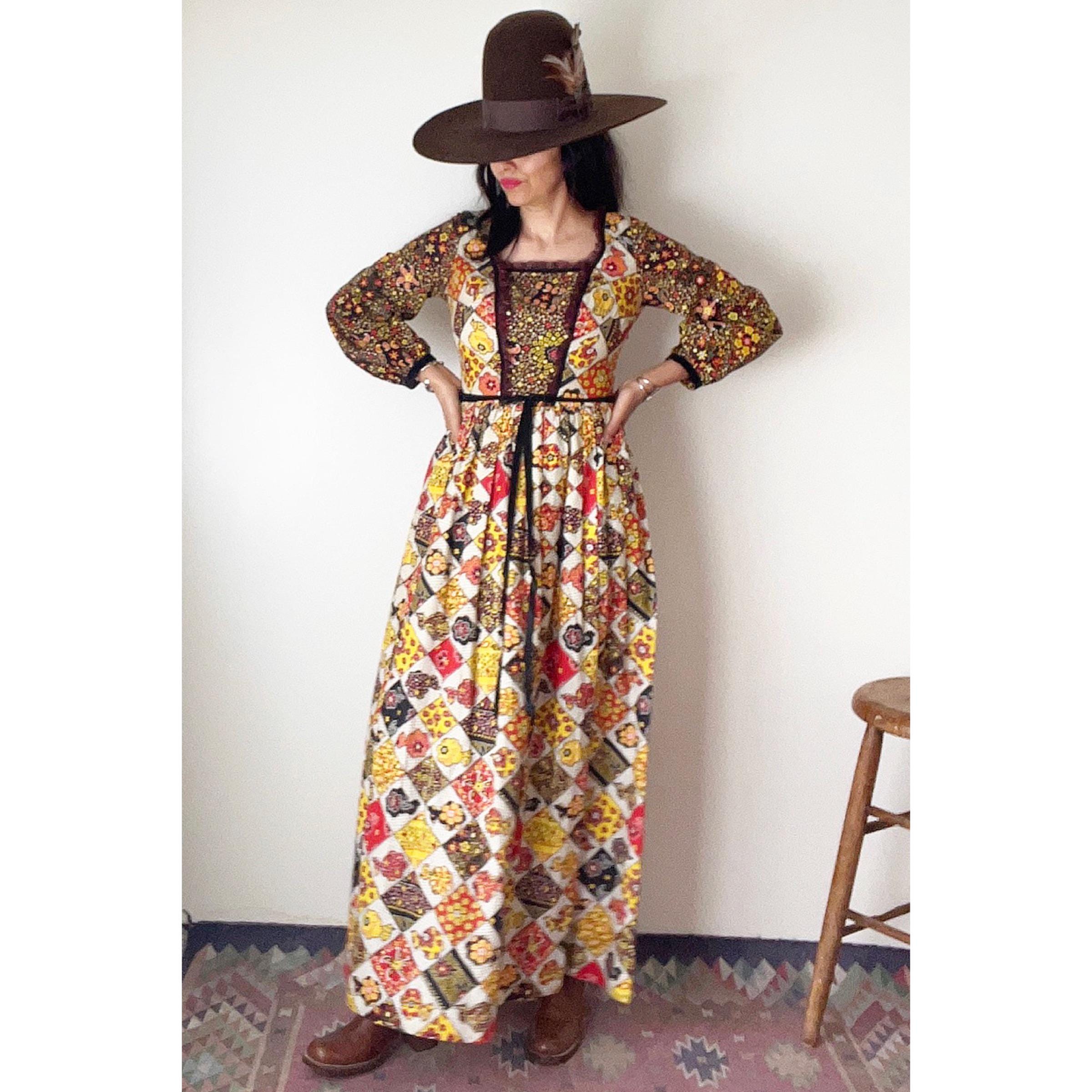 Vintage Candi Jones Cottage Core Maxi Dress as is / 1960s Prairie ...