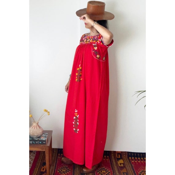 Vintage Mexican Embroidered Dress / Mexican Cafta… - image 2