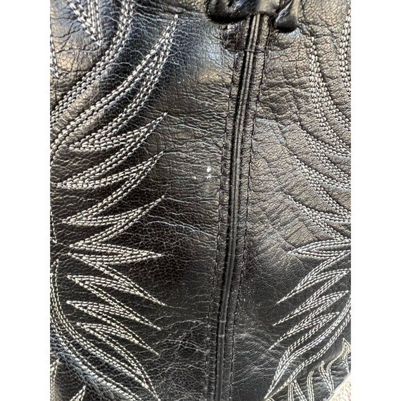 Vintage Snakeskin Leather Boots Size 6 / Western … - image 5