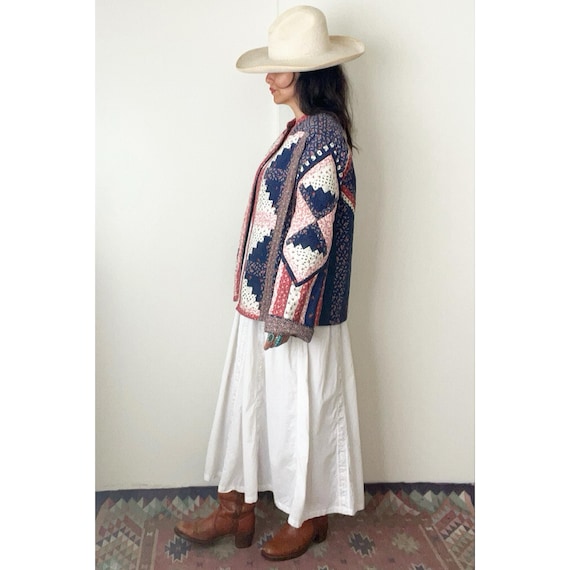 Vintage Calico Patchwork Jacket / Cottage Core / … - image 3