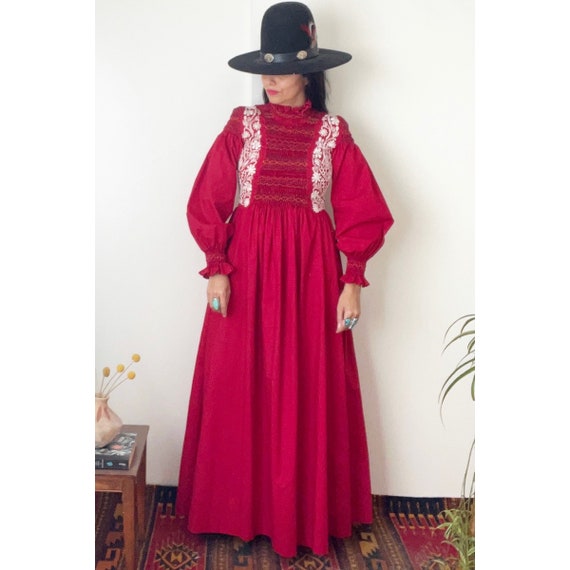 Vintage Maskit Israeli Folk Dress / 1960s, 70s Et… - image 2