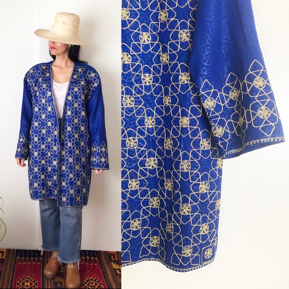 Vintage 80's Pakistani Embroidered Oversized Blaze