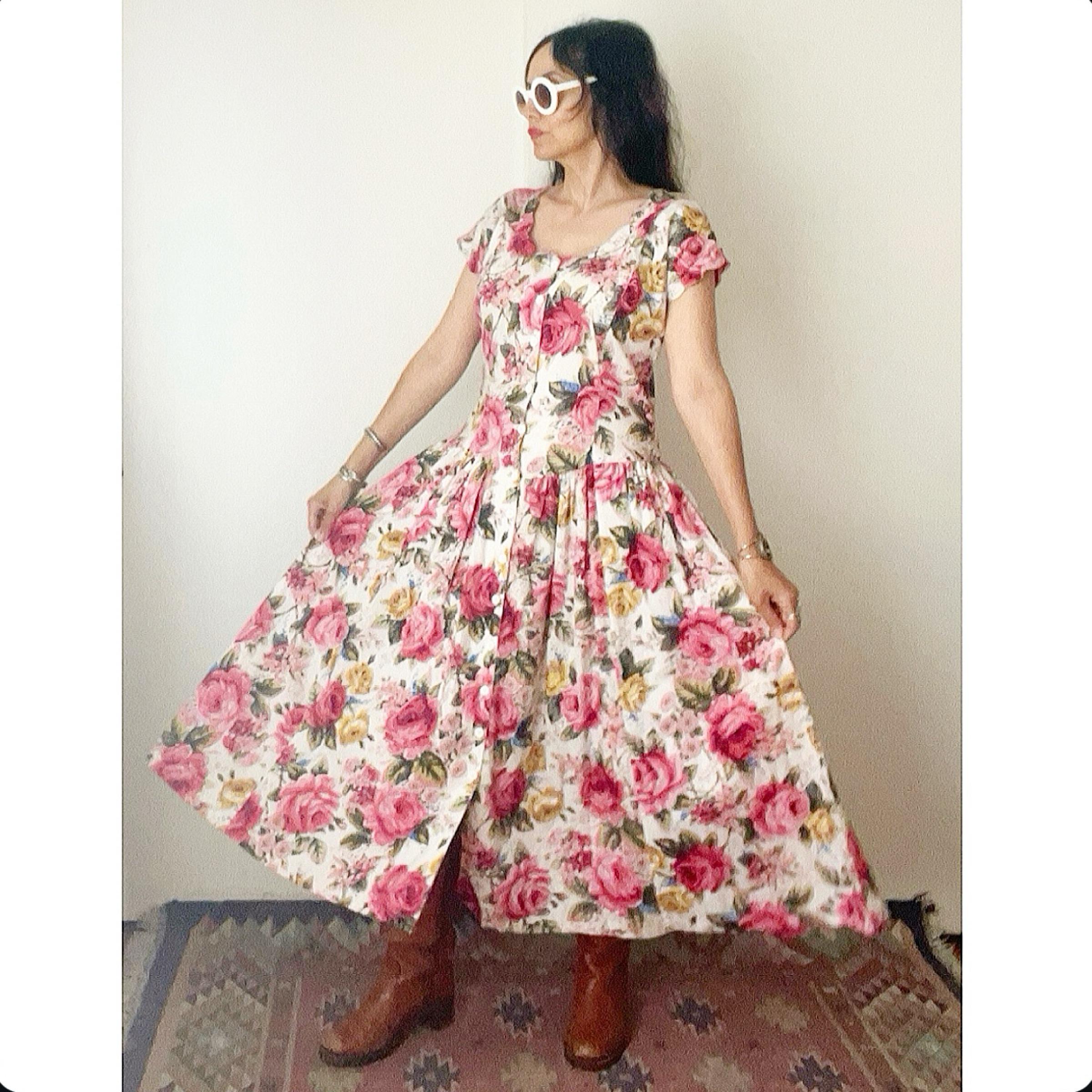 laura ashley dresses 90s Denim Open Tied Back A-Line Maternity Midi Dress – PinkBlush main image 1