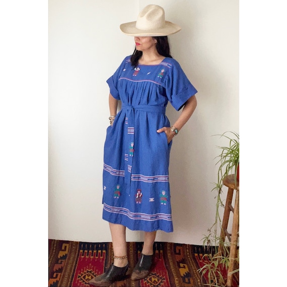 Vintage Guatemalan Folk Dress / Ethnic Woven Summ… - image 2