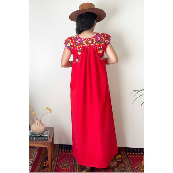 Vintage Mexican Embroidered Dress / Mexican Cafta… - image 4