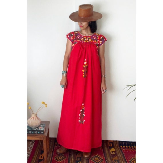 Vintage Mexican Embroidered Dress / Mexican Cafta… - image 3