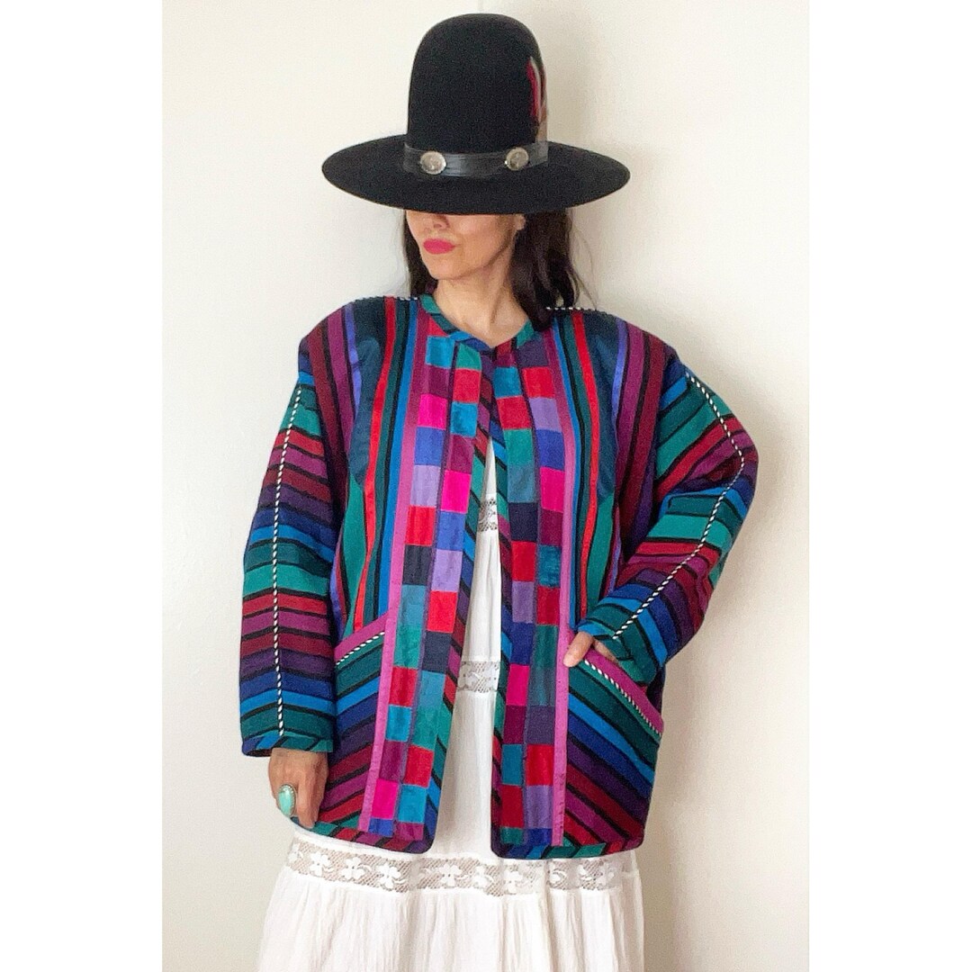 Patchwork Rib Jacket Vintage Ribbon Patchwork Jacket by Fiesta Mi Lado Margaret Piatt / Art ...