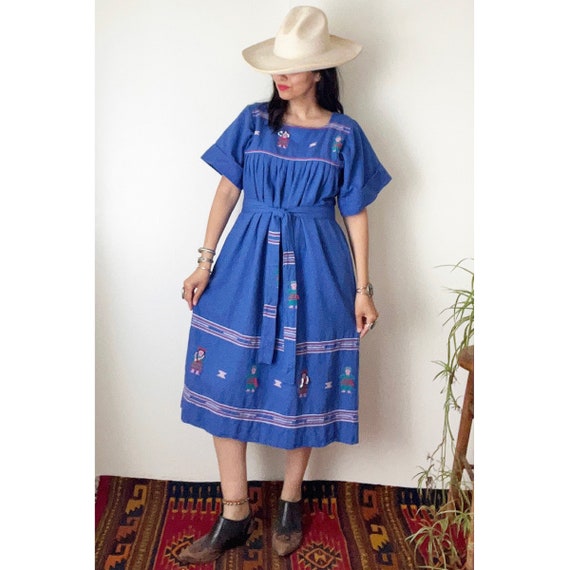 Vintage Guatemalan Folk Dress / Ethnic Woven Summ… - image 1