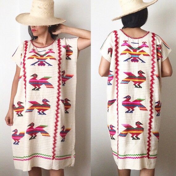 Mexican Huipil Dress / Mexican Kaftan / Ethnic Han