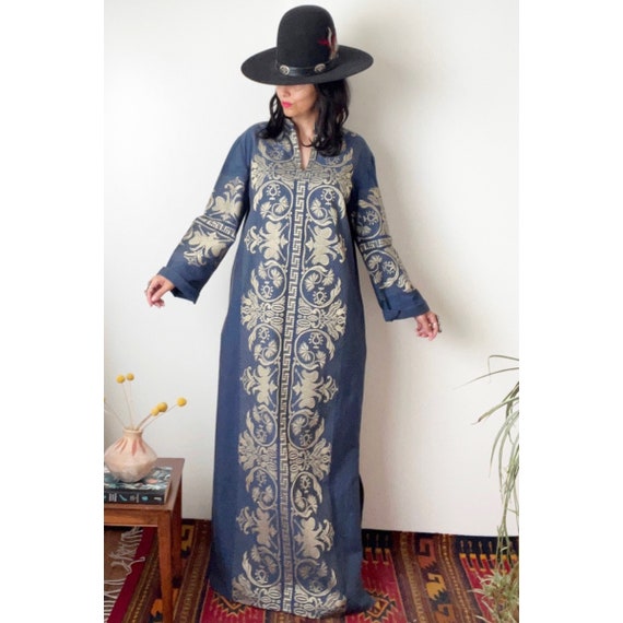 Vintage Grecian Lurex Dress / Ethnic 