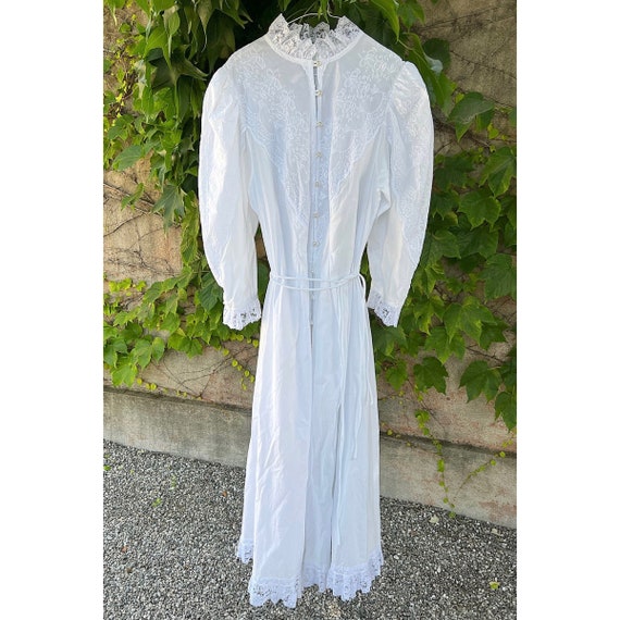 Vintage White Cotton Nightgown / Bohemian Prairie… - image 5