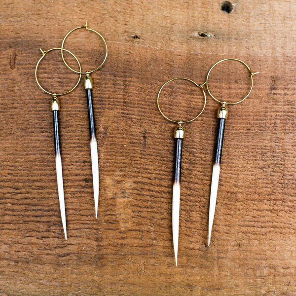 Porcupine quill earrings