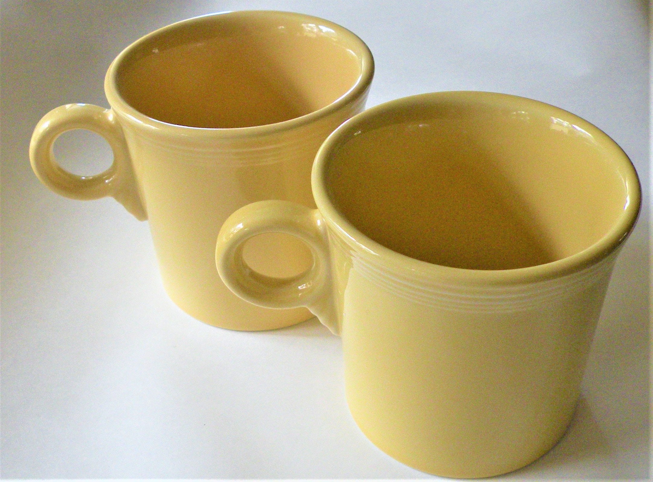 Yellow Fiesta Cups Fiestaware Cups Pair of Yellow Mugs Tom Etsy