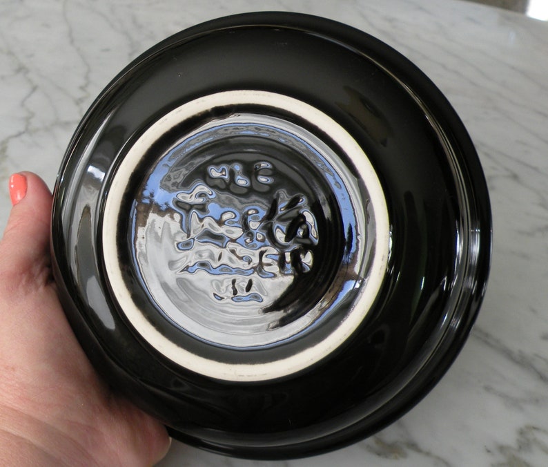 Soup or Cereal Bowl Homer Laughlin 7 Inch Diameter Fiestaware Bowl Black Bowl Vintage HLC 2 Inches Tall Fiestaware Black Soup Bowl