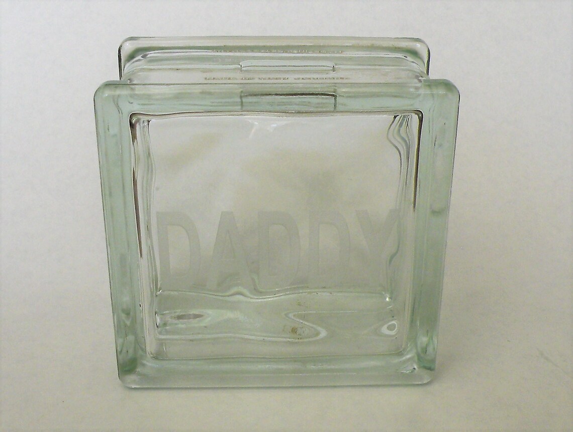 Glass Block Bank Daddy Bank Made in West Germany Glass Coin Etsy
