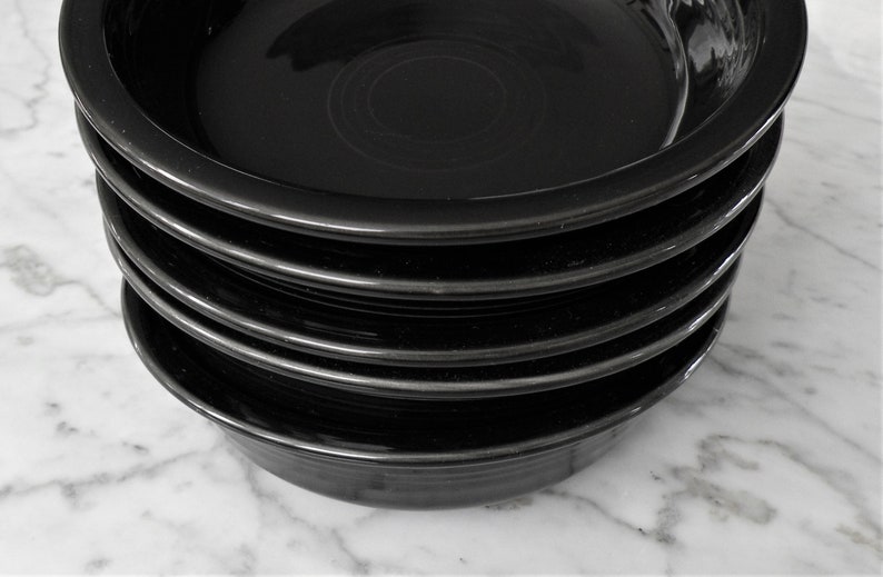 Soup or Cereal Bowl Homer Laughlin 7 Inch Diameter Fiestaware Bowl Black Bowl Vintage HLC 2 Inches Tall Fiestaware Black Soup Bowl