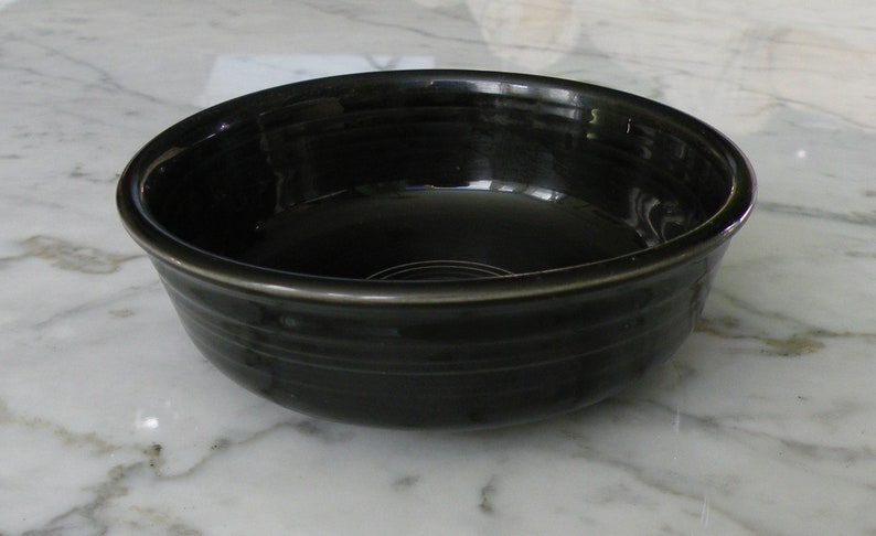 Soup or Cereal Bowl Homer Laughlin 7 Inch Diameter Fiestaware Bowl Black Bowl Vintage HLC 2 Inches Tall Fiestaware Black Soup Bowl
