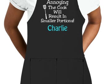 Made in the USA Personalized Embroidered Premium Smaller Portions Chef Apron for Men Women Fathers Mothers Day Kitchen BBQ Grilling Gift