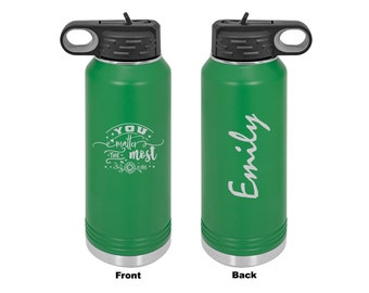 Personalized You Matter The Most Laser Engraved Water Bottle