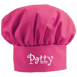 Personalized Chef Hat Hot Pink