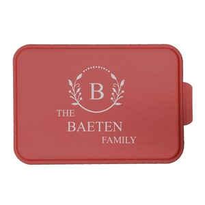 Personalized Family Split Monogram 14 Laser Engraved Cake Pan