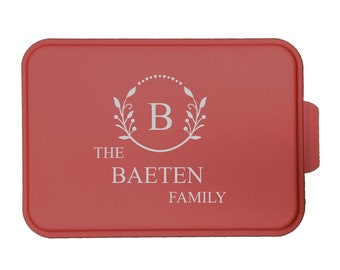 Personalized Family Split Monogram 14 Laser Engraved Cake Pan