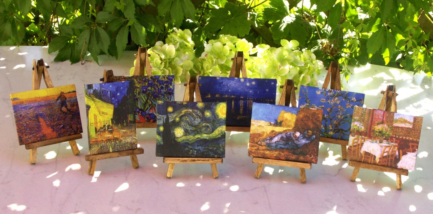 Van Gogh Table Canvas on Easel Etsy