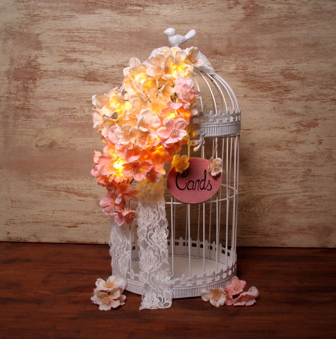 Illuminated Birdcage Wedding Card Holder - Etsy