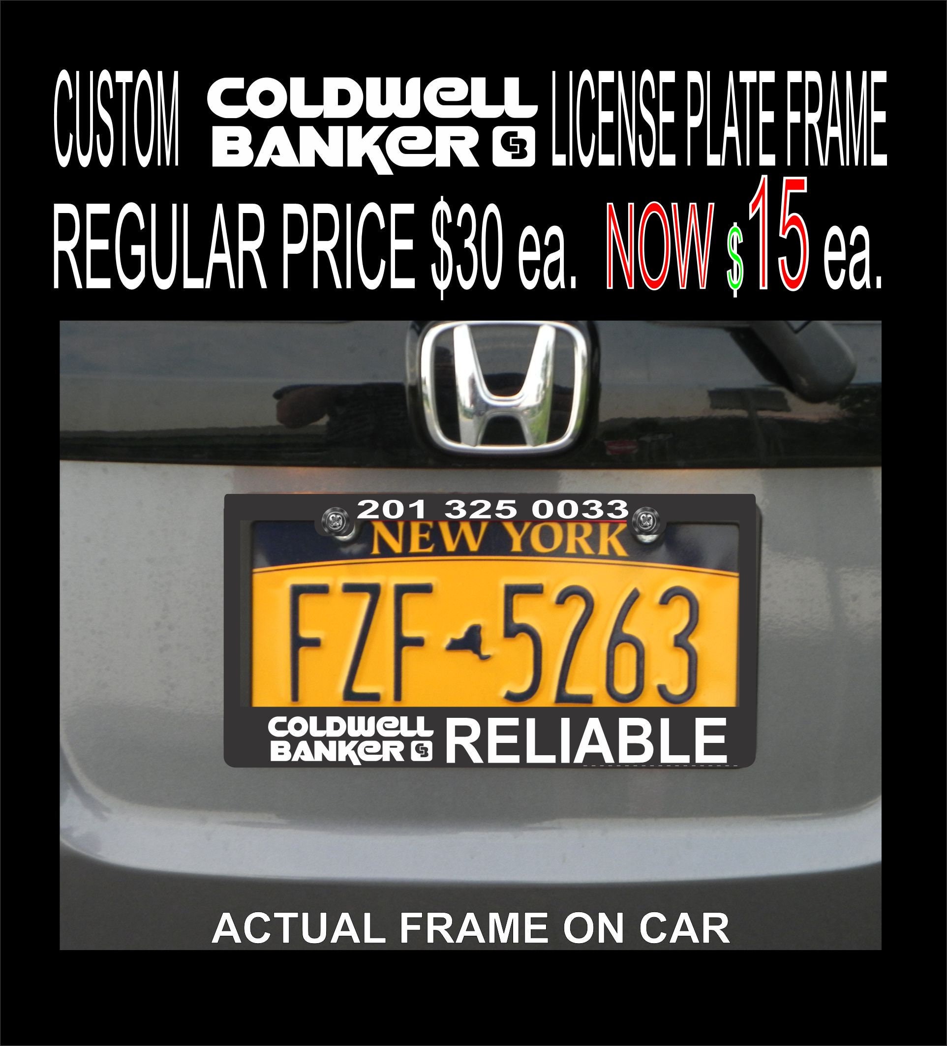 Custom Coldwell Banker License Plate Frame Now 15 Dollars Each Etsy