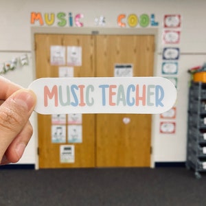 Music Teacher Sticker, Music Teacher Vinyl Sticker, Music Sticker, Teacher Sticker, Educator Sticker, Music Education, Music, General Music