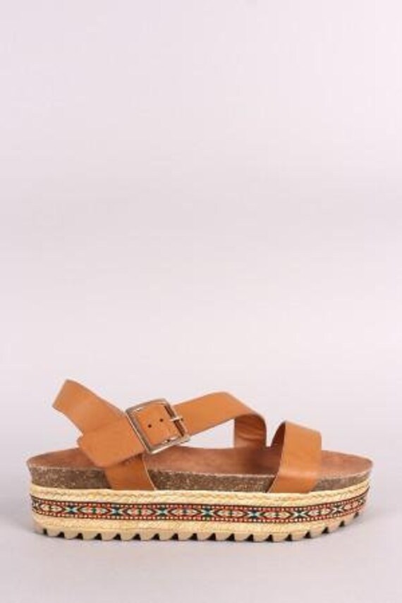 Bambou ruban Tribal Tribal Tribal Liège semelle Flatform Sandal dfd071 Bambou ruban Tribal Tribal Tribal Liège semelle Flatform Sandal dfd071