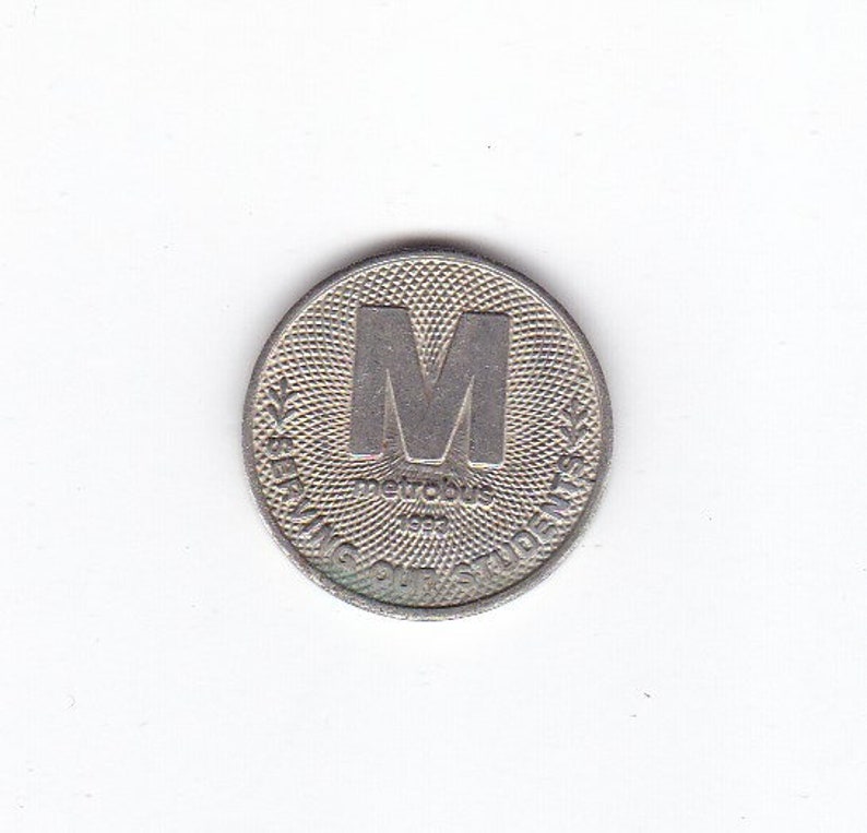 1993 Washington DC Metro Bus Serving Our Students Transit Token