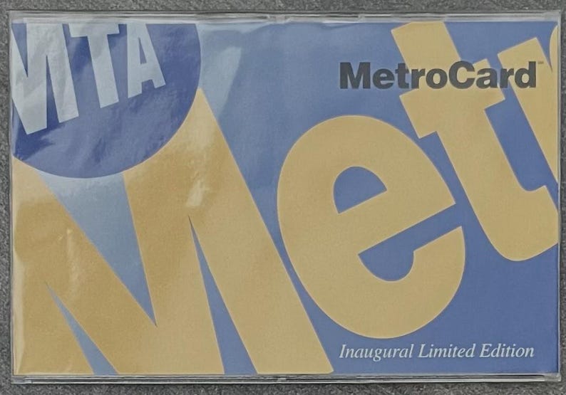 RARE SET of 4 NYC Subway Transit Metrocards - Inaugural Limited Edition ...
