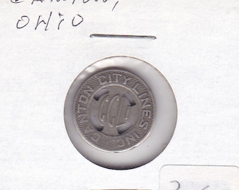 Canton City Lines (Ohio) transit token