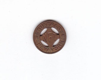 New Frontier Transit - NFT (Buffalo, New York) transit token, 1950's